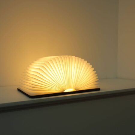 Lumio-Style Small Wooden Book Lamp