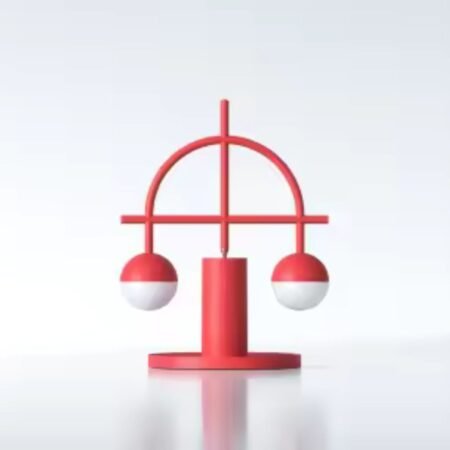 Rotating Balance LED Table Lamp - Touch & Tilt Glow
