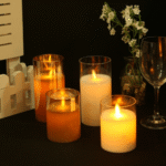 3-Piece LED Flameless Wax Candle Set with Remote & Timer