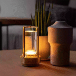 Modern Cordless Metal LED Table Lamp/Lantern Style