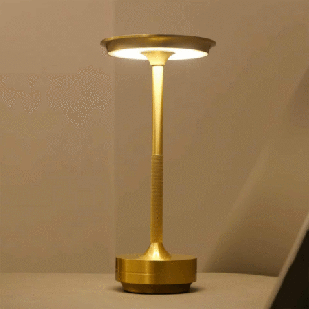 Rechargeable Cordless Metal Table Lamp - Touch Dimmable LED